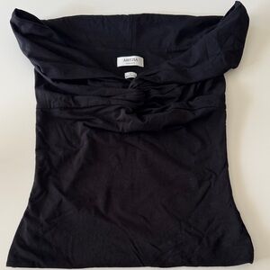 Aritzia Elegant Black Gathered Blouse